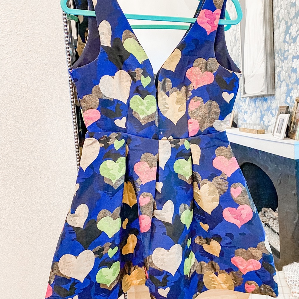 Fit & Flare heart mini dress